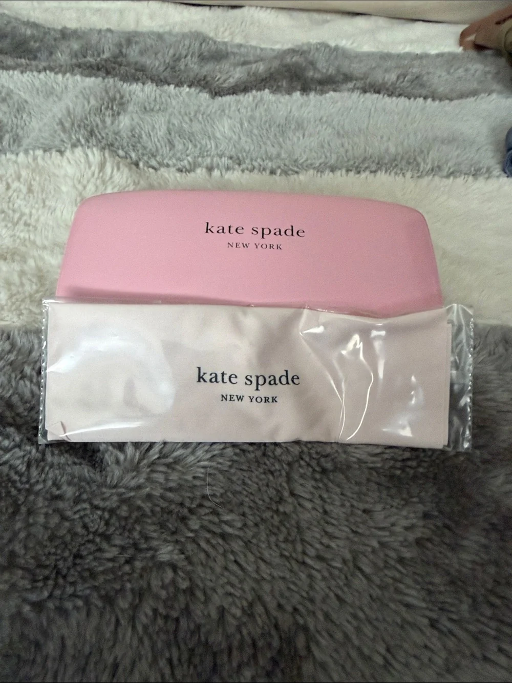 kate spade Pink Sunglasses Case with Matching Cloth